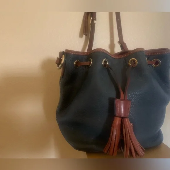 vintage Aimee Pebble Dooney & Bourke leather Bucket shoulder bag - Picture 5 of 12